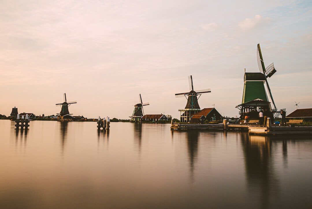 dutch windmill landscape